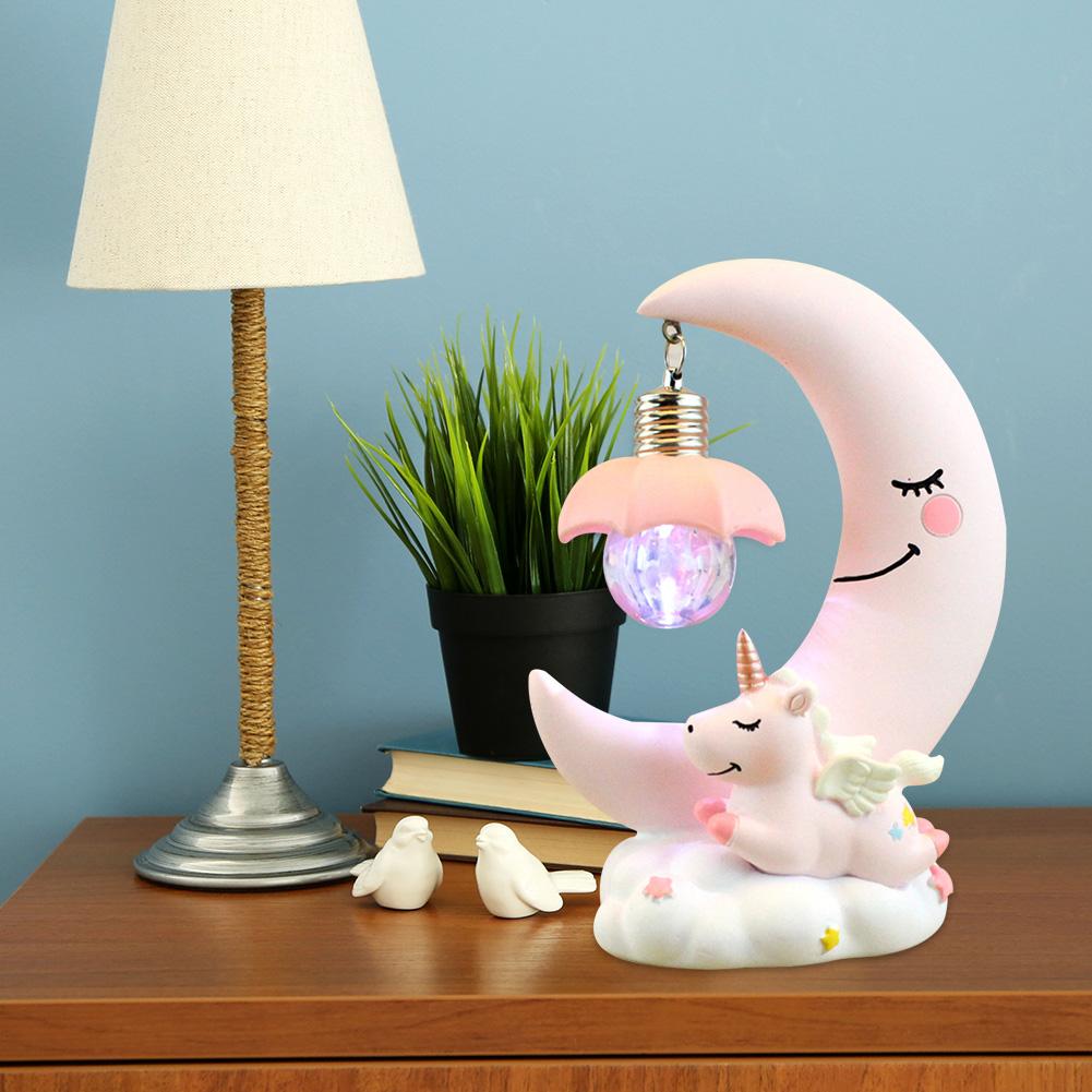 

Cartoon Moon Resin LED-Night Light, Pink, 501 Original