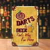 Darts & Beer - Vintage Metal Signs - 20*30cm/30*40cm