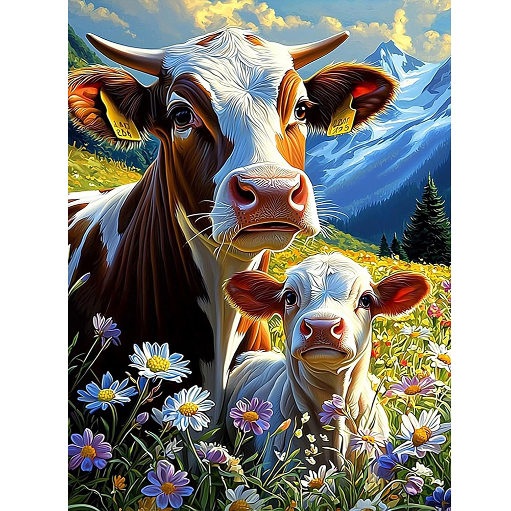 Cow 30*40cm(canvas) full round drill diamond painting