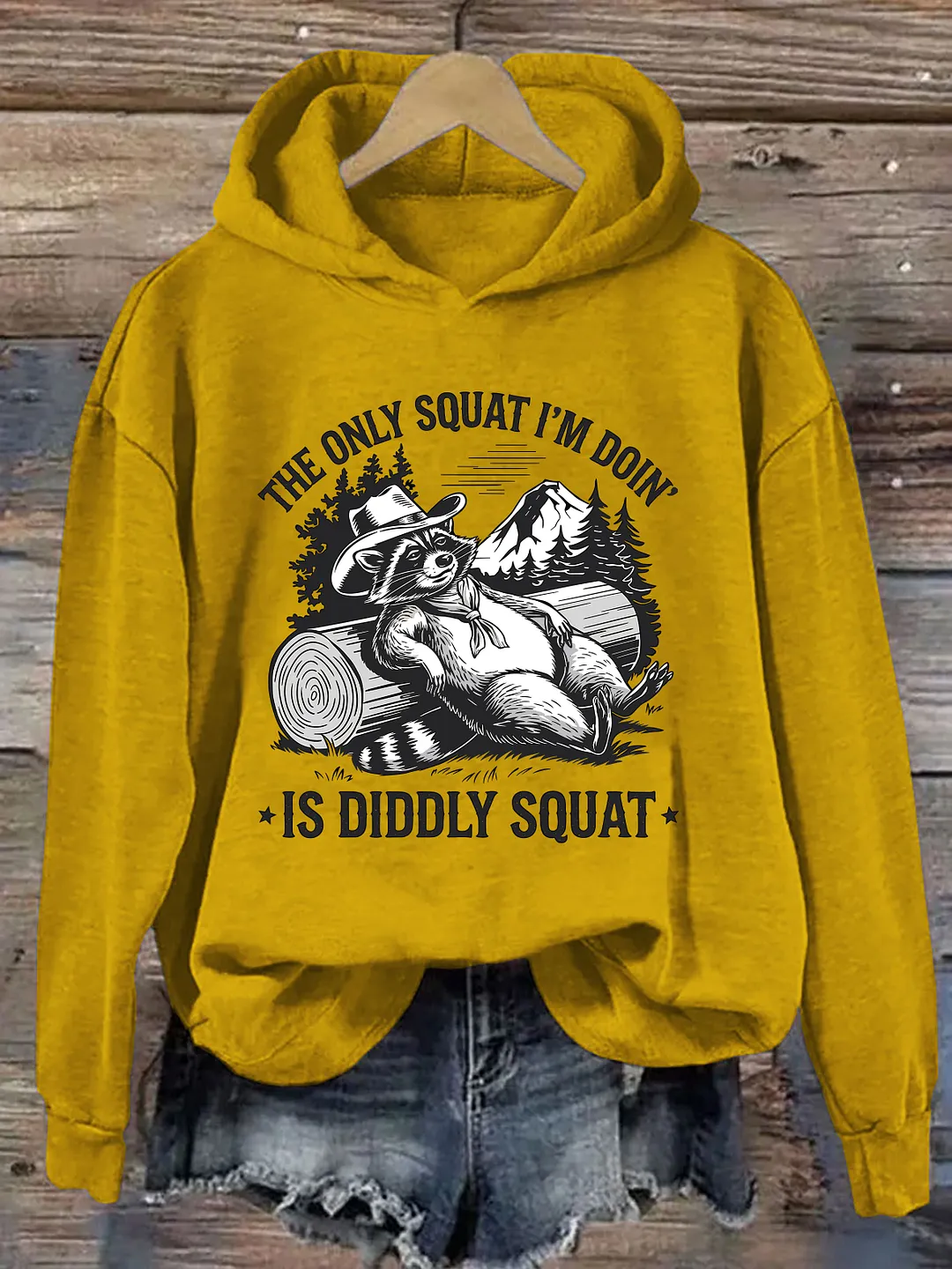 Funny Cowboy Raccoon Hoodie