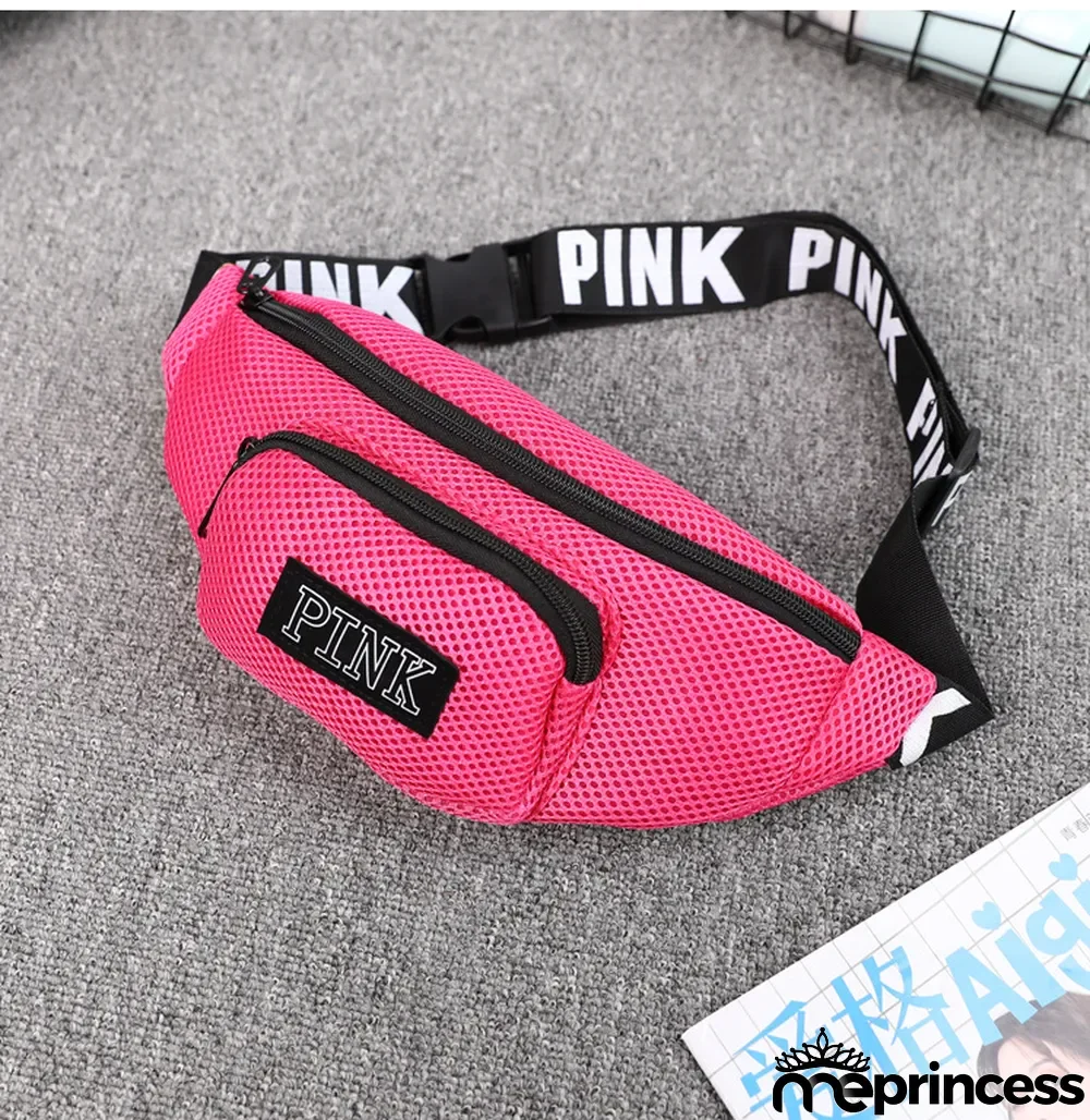 PINK Letter Sports Waist Bags