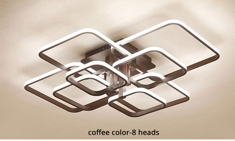 Square Circel Rings Ceiling Lights For Living Room Bedroom Home Modern ...