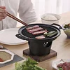 Mini Portable BBQ Grill Outdoor BBQ Plate Roasting Meat Tools