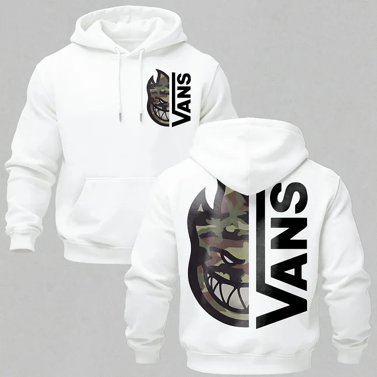 Vas X Spitfire Camo Flame Split Printed Men's Hoodie