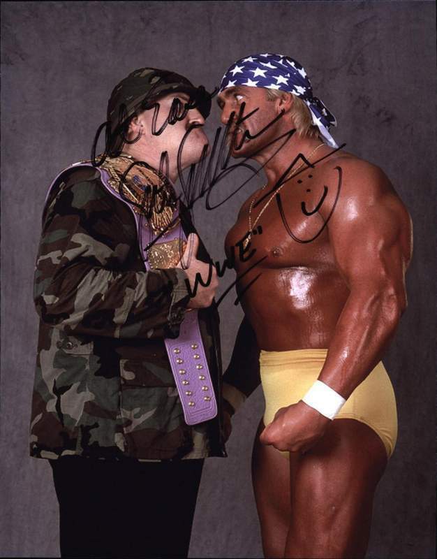 Sgt Slaughter authentic signed WWE wrestling 8x10 Photo Poster painting W/Cert Autographed 21