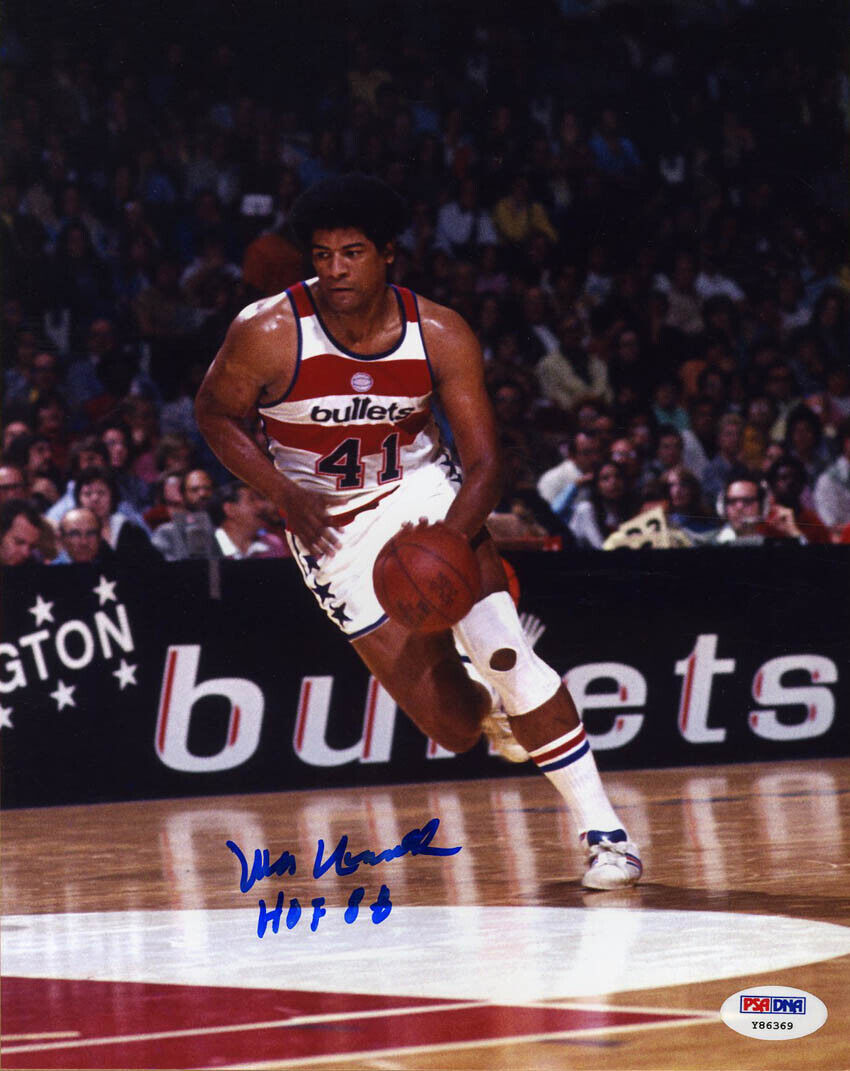 Wes Unseld SIGNED 8x10 Photo Poster painting + HOF 88 Washington Bullets PSA/DNA AUTOGRAPHED