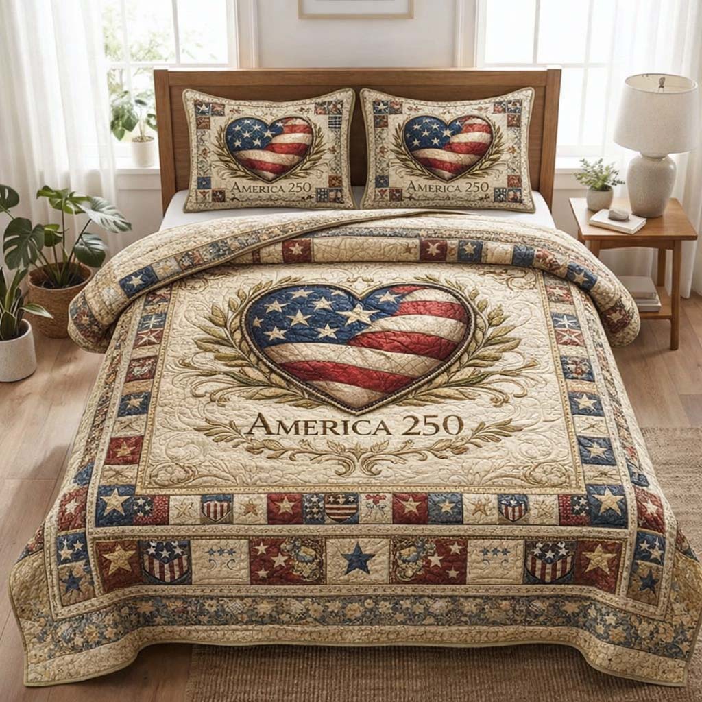 Freedom Valor 3-Piece Quilted Bedding Set GFTOTG3501