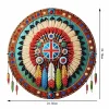 (US Only)Acrylic 2D Flat Indian Shield DIY Hanging Diamond Art Kits Wall Door Decoration