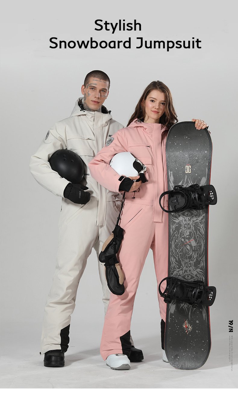 Men's High Experience Winter Snowsports Stylish One Piece Snowboard Suits