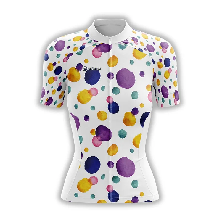 NEW! Colorful Dot Ride | Women's Short Sleeve Cycling Jersey