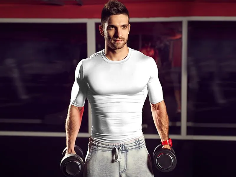 5 Pack Men’s Compression Shirts Short Sleeve Cool Dry Sports Athletic Workout Base Layer Undershirt T-Shirt Tops Fit summerwins