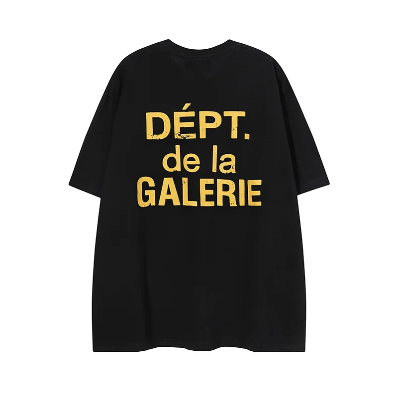Gallery Dept Letter Print Summer Large Size Men's and Women's Short-sleeved Bottoming