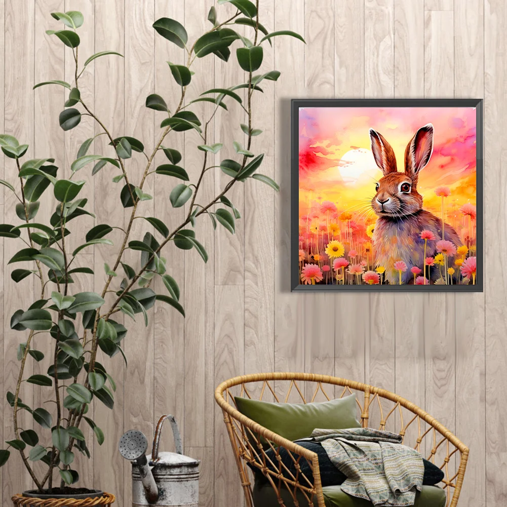 Diamond Painting - Full Round Drill - Daisy Rabbit(Canvas|40*40cm)