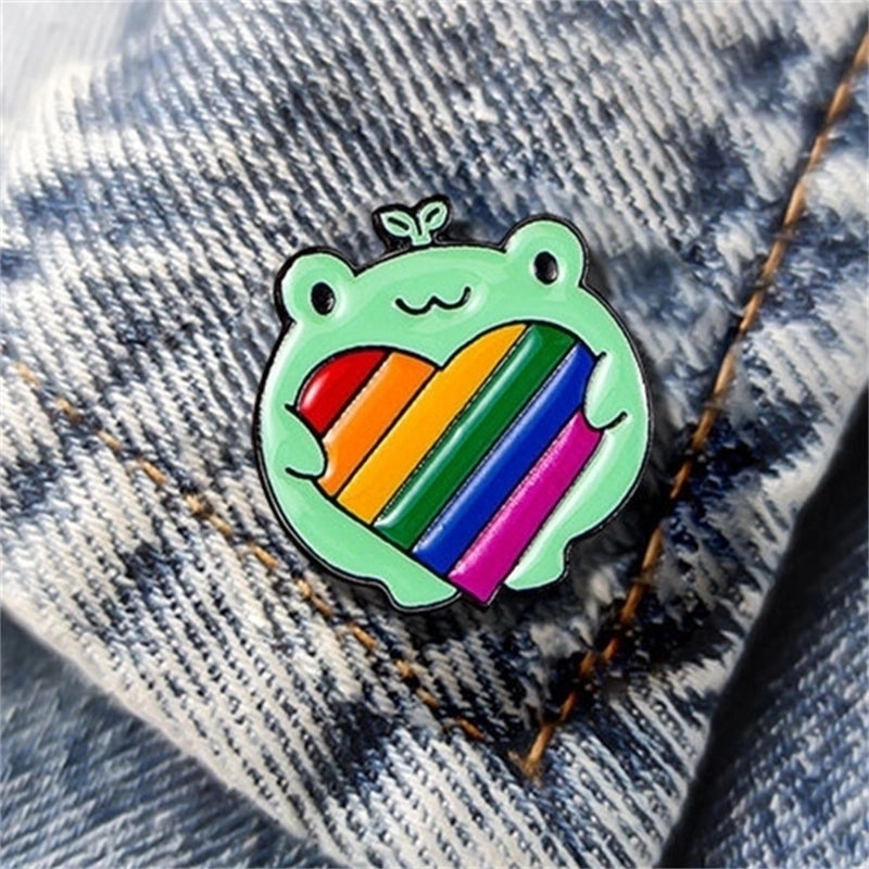 Cartoon Style Cute Frog Alloy Stoving Varnish Unisex Brooches
