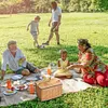 Portable Wicker Rattan Outdoor Camping Picnic Bag Food Container Basket