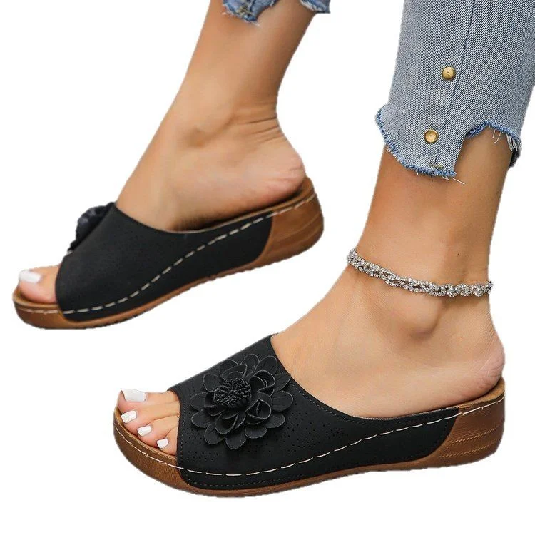 Yyvonne Spring And Summer New Slope And Toe Wearing Slippers Women Cool Drag Large Size Women's Shoes