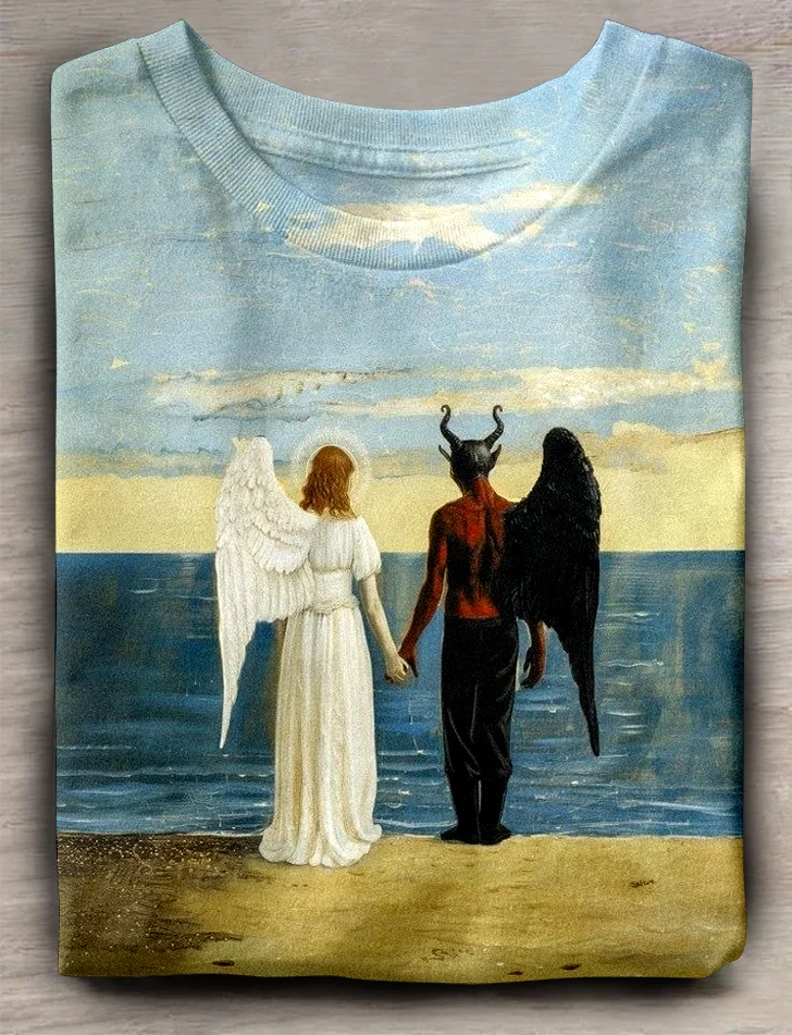 Eagerlys  Jesus and Satan T-shirt Eagerlys