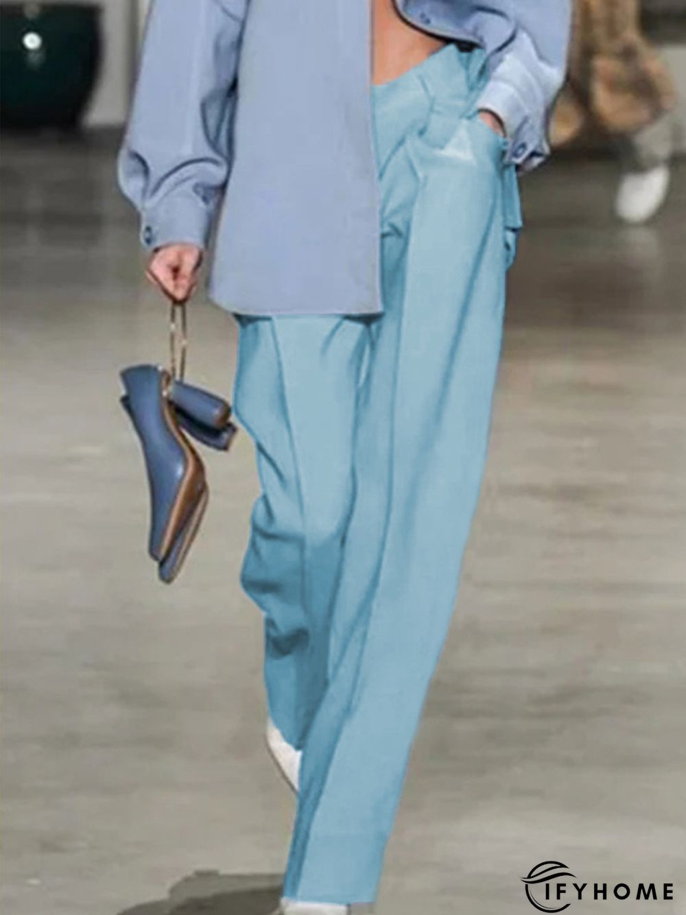 Simple Work Solid Tailored Pants | IFYHOME
