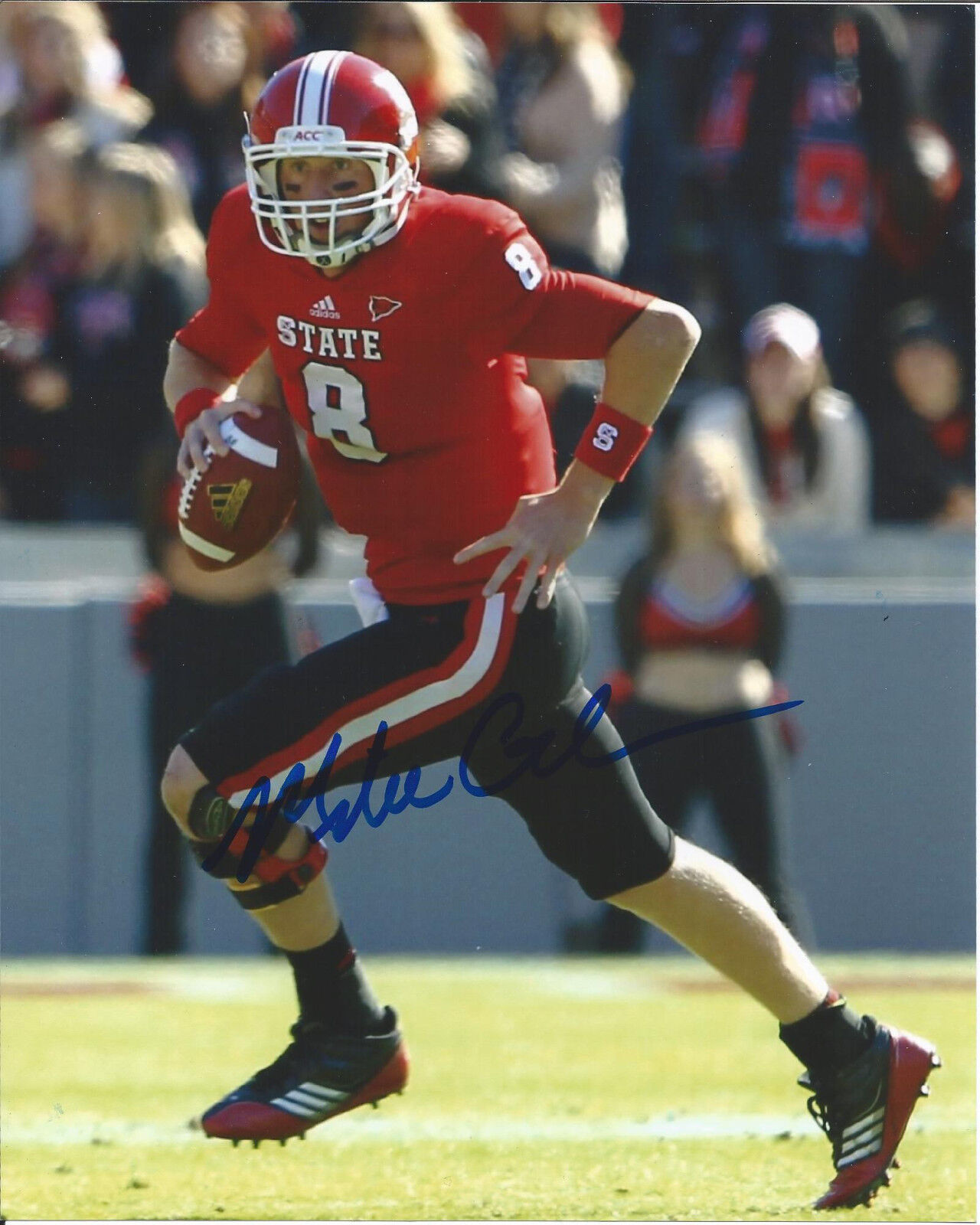 NORTH CAROLINA STATE MIKE GLENNON SIGNED 8X10 Photo Poster painting W/COA QUARTERBACK NFL C