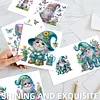 6Pcs Diamond Painting Garden Gnome Greeting Card Set with Envelopes for Birthdays Thanksgiving & Special Occasion