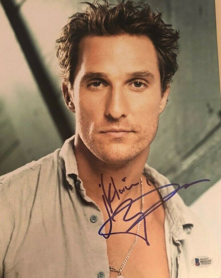 Matthew Mcconaughey signed autographed huge 11x14 Photo Poster painting Interstellar Beckett