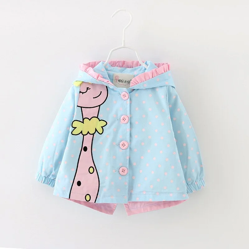 LZH 2022 New Autumn Spring Fashion Kids Windbreaker For Baby Girls Hooded Jacket Children Trench Coat Newborn Clothes 1 2 3 Year