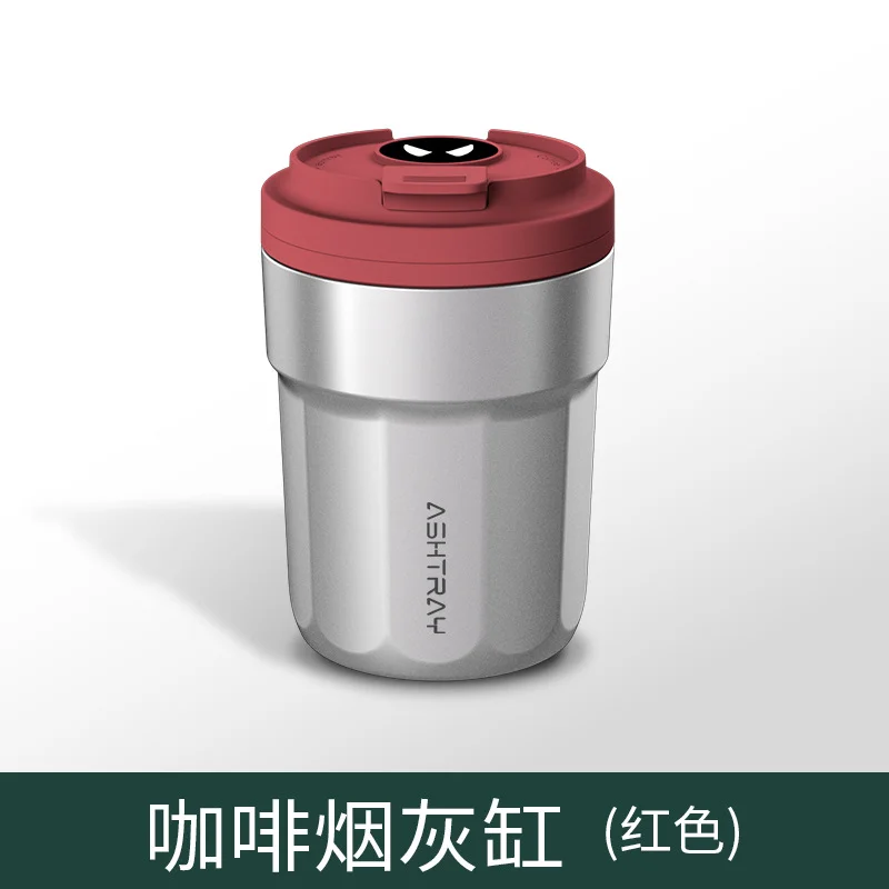 Cross-Border Car Ashtray With Lid, Light, Metal Liner, Car Ashtray, Illuminated Coffee Cup