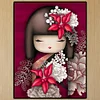 Poup&eacute;e Japonaise - Compl&egrave;te Rond Peinture au Diamant 30*40cm