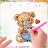 6Pcs Acrylic Valentine Day Love Bear Diamond Art Refrigerator Magnets Sticker