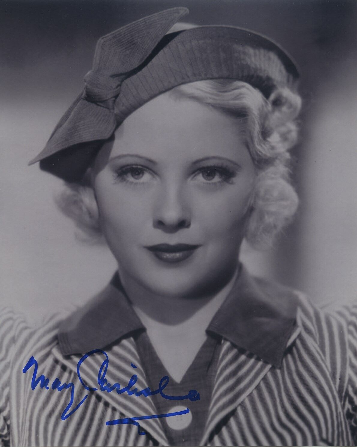 MARY CARLISLE SIGNED AUTOGRAPHED BW 8x10 Photo Poster painting