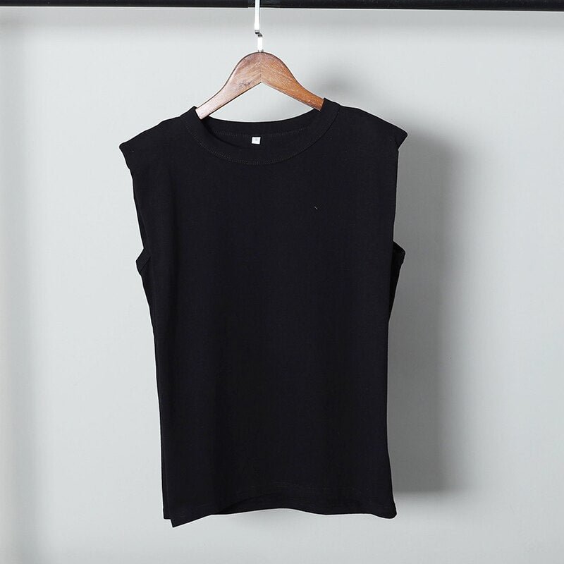 KPYTOMOA Women Fashion Tank Top O Neck Sleeveless Loose Ruched Streetwear Vest For Female Casual Clothing 2020 Chic Tops