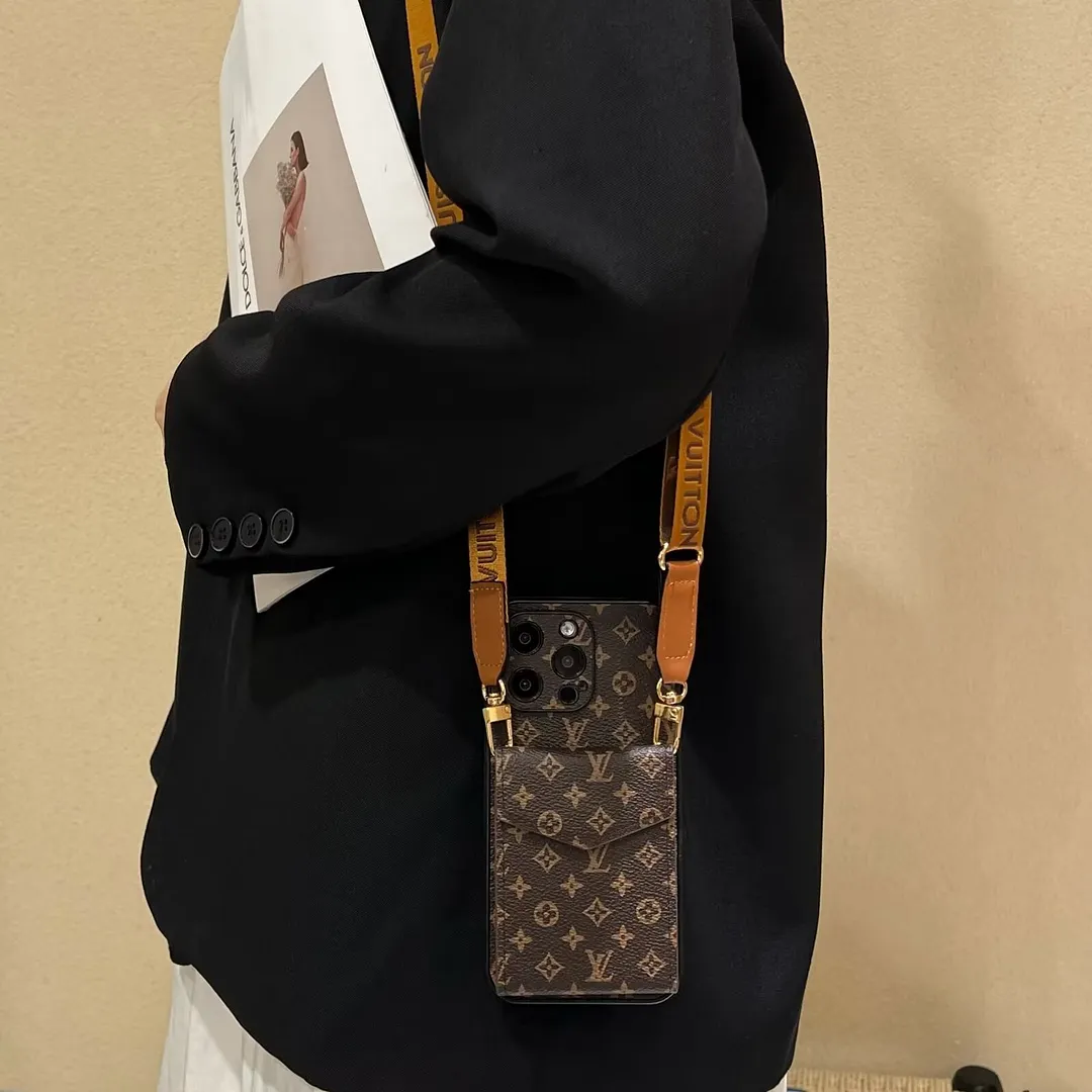 Elegant LV crossbody monogram canvas wallet Gucci Ophidia GG Apple iPhone case