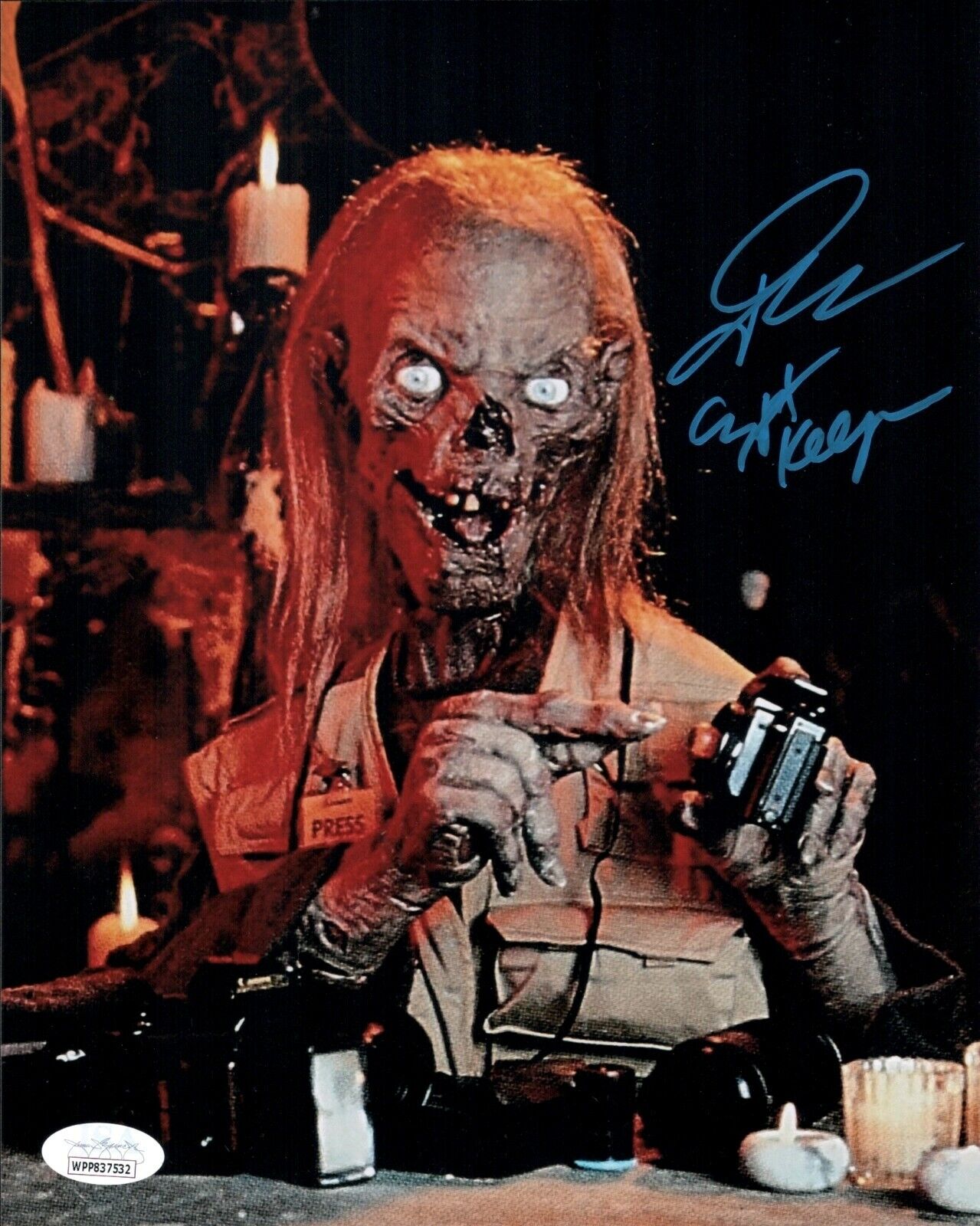 JOHN KASSIR Signed TALES FROM CRYPT Keeper 8x10 Photo Poster painting Autograph WPP JSA COA Cert