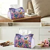 Dreamy Butterfly DIY PULeather Diamond Painting Tissue Box for Adults Beginners Gem Art Painting Napkin Holder for Living Room Bedroom Bathroom Table Decor