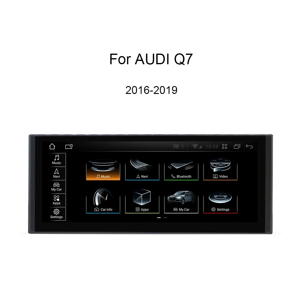 12.3 Zoll f&uuml;r AUDI Q7 2016-2019 Jahr Apple CarPlay Android Auto Display Monitor Upgrade Autoradio Stereo