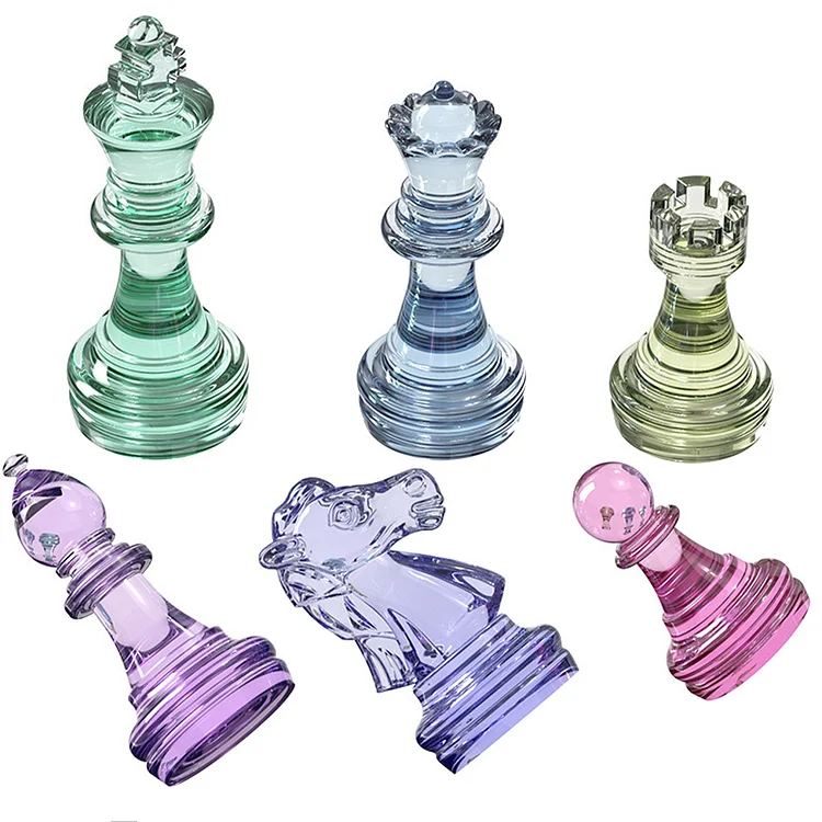 7PCS Resin Casting Resin Chess Set Mold Chess Piece Casting Mold 31x31cm