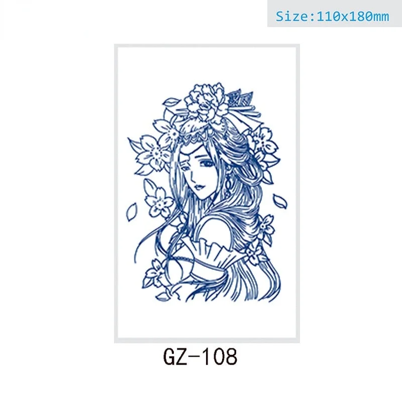 Net Red Herbal Juice Semi-permanent Waterproof Sweat-proof Tattoo Masking Scar Tattoo Sticker Herbal Juice Tattoo Sticker