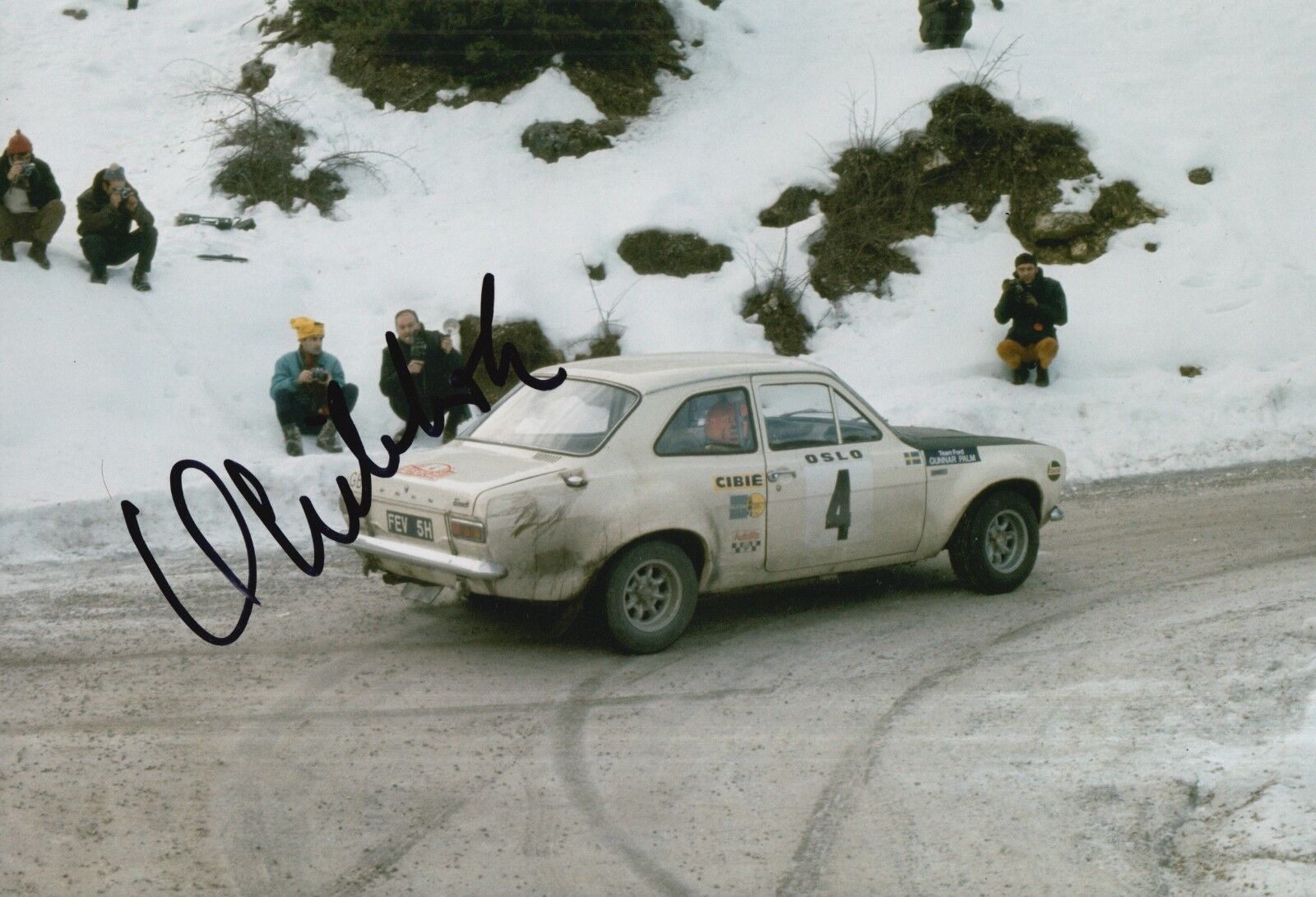 Hannu Mikkola Hand Signed 12x8 Photo Poster painting Ford Rally 1.