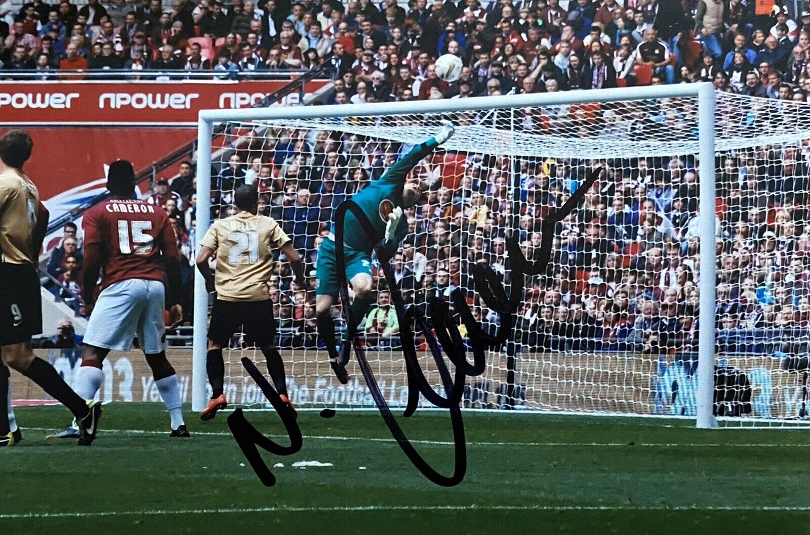 Nathan Cameron Genuine Hand Signed Northampton Town 6X4 Photo Poster painting