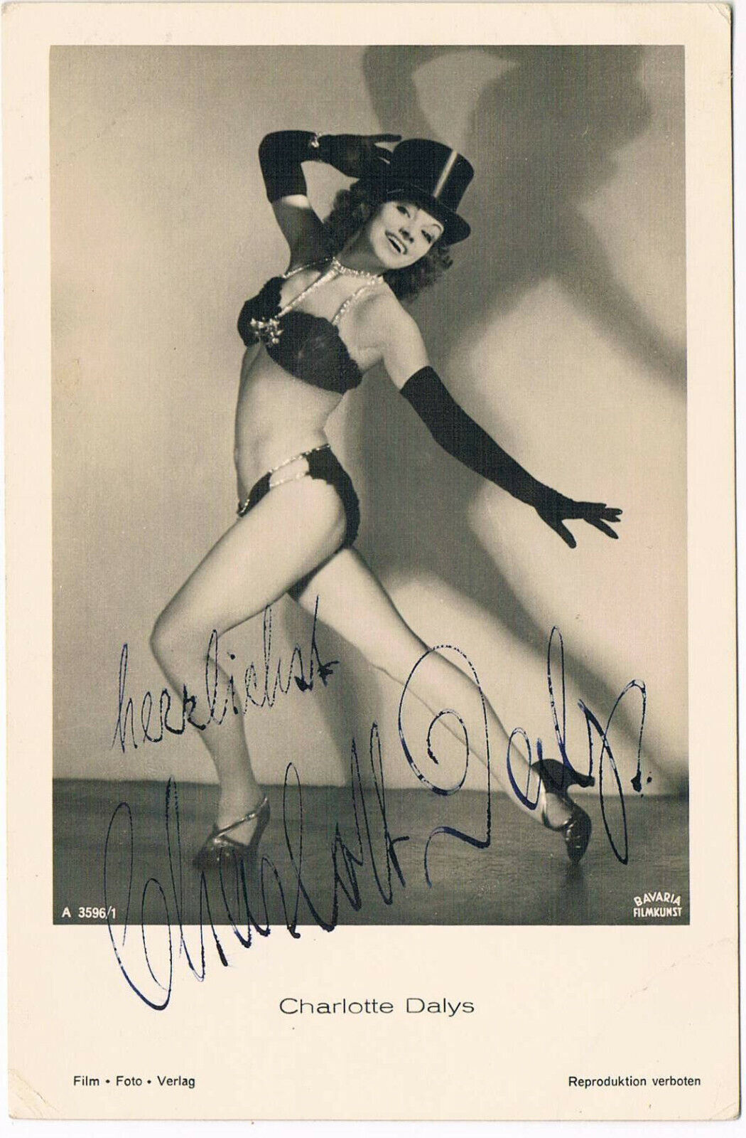 Charlotte Dalys autograph signed postcard Photo Poster painting 3.5x5.5