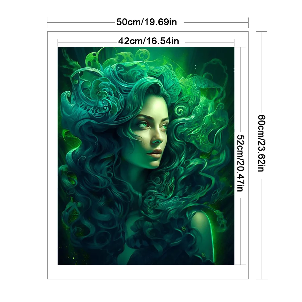 11CT Full Stamped Cross Stitch - Girl(Canvas|50*60CM)