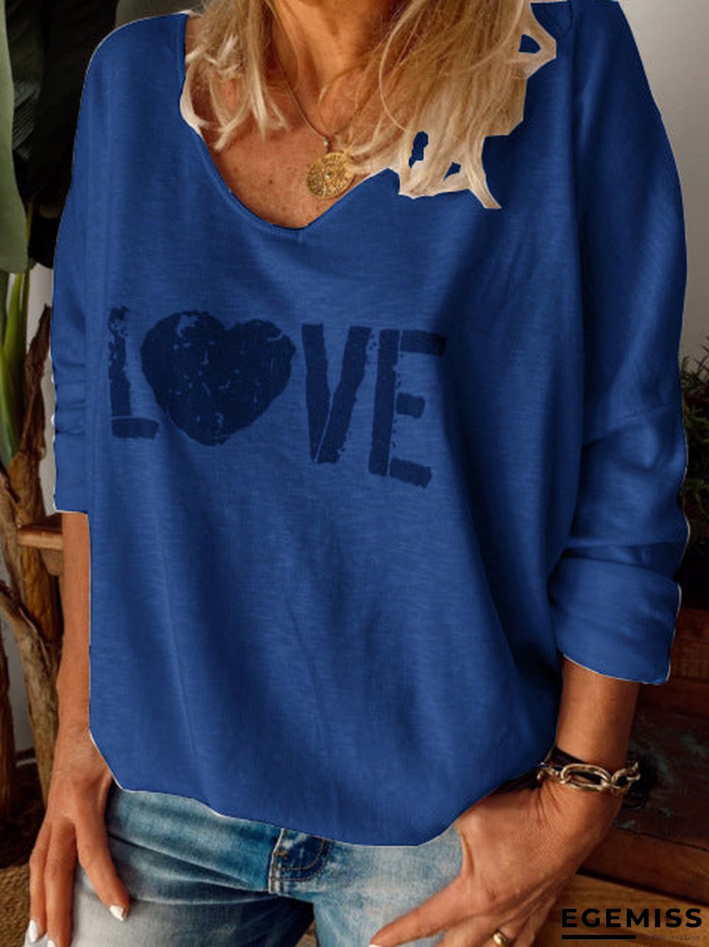 European and American autumn printed women's T-shirt | EGEMISS