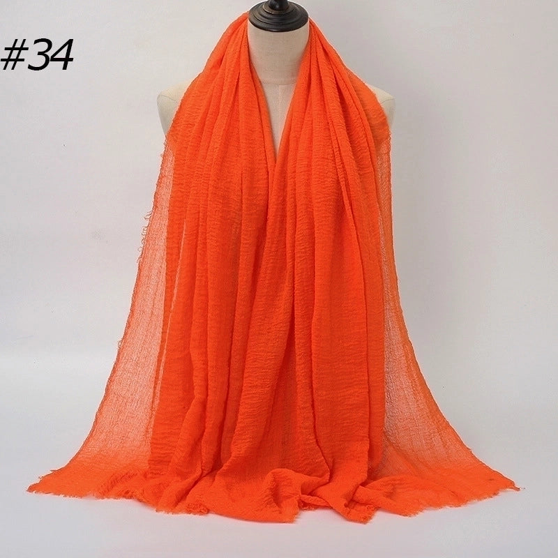20 Pieces Fashion Solid Color Cotton Pashmina Scarves