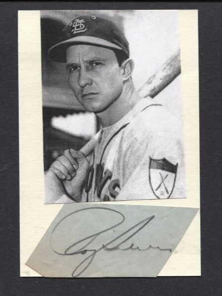 1951 ROY SIEVERS-ST LOUIS BROWNS AUTOGRAPHED CUT W/Photo Poster painting-EX.- (d.2017)