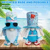 2Pcs Beach Gnomes Plush Cute Shelf Sitters with Weighted Base for Birthday Gifts