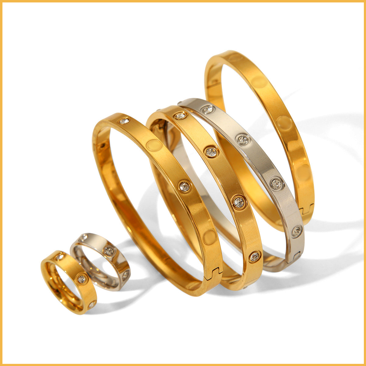 Classic Kajia Couple Titanium Steel Bracelet Fashionable And Versatile Starry Sky Diamond Stainless Steel Ladies Bracelet