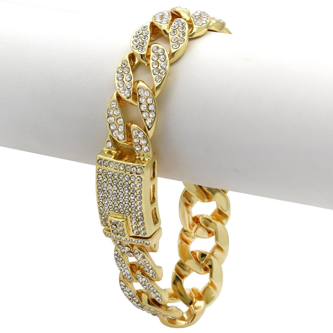 15MM Iced Out Cuban Bracelet-VESSFUL