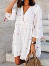 Loose Casual Half Sleeves Mini Dress