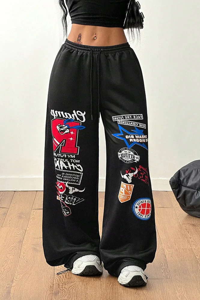Printed Hip Hop Loose Casual Pants