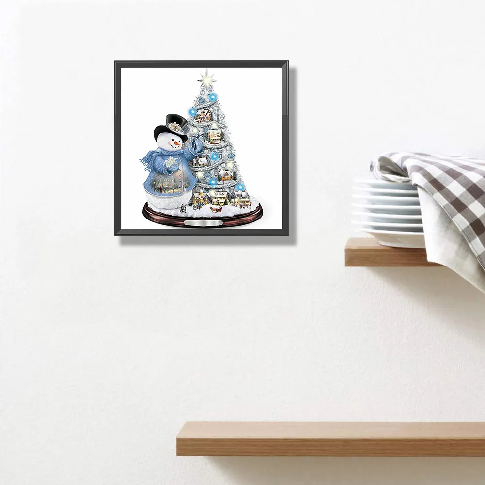 Full Round Diamond Painting 30*30cm - Christmas Snowman